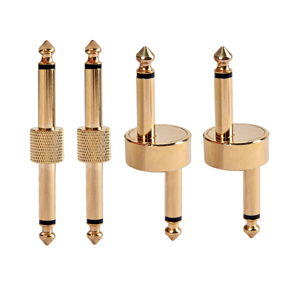 Max 4 Pcs/Set Guitar Effect Pedal Convert Connector Plug Accessory Golden