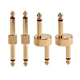 Max 4 Pcs/Set Guitar Effect Pedal Convert Connector Plug Accessory Golden