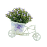 Maxbell Flower Basket Container Tricycle Home Decor for Balcony Garden Desk Purple