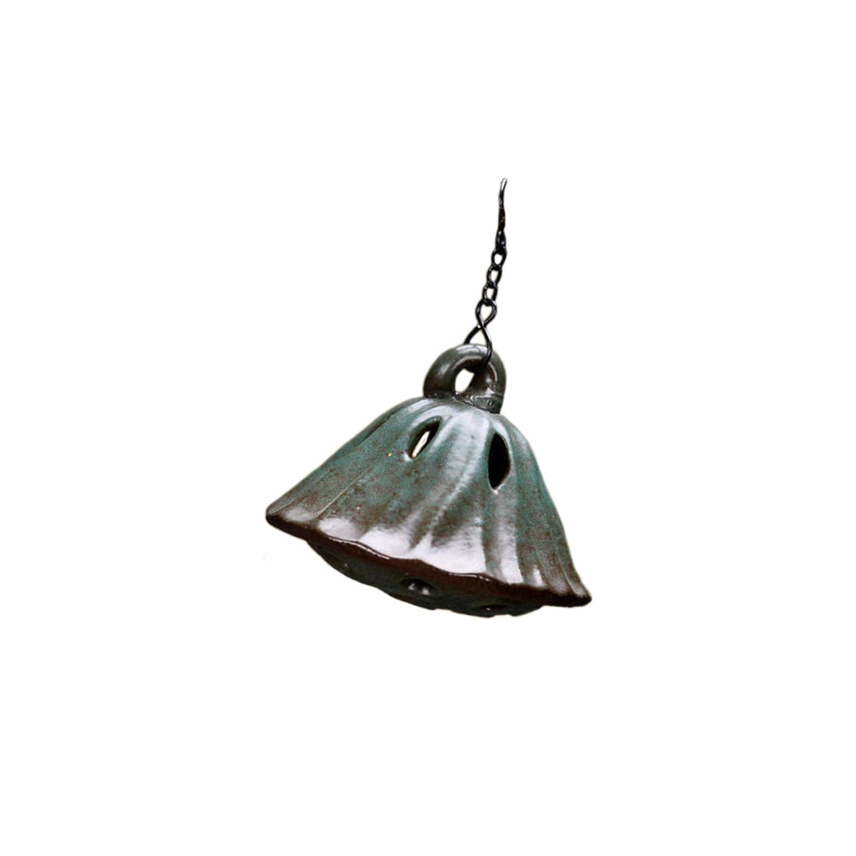 Maxbell Hanging Incense Burner Incense Cones Holder Accent Incense Coil Censer Decor 9.8x7.8cmRetro Green