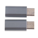 Maxbell 2Piece USB Type C Converter Adapter Charge Data Sync for iPhone Dark Gray