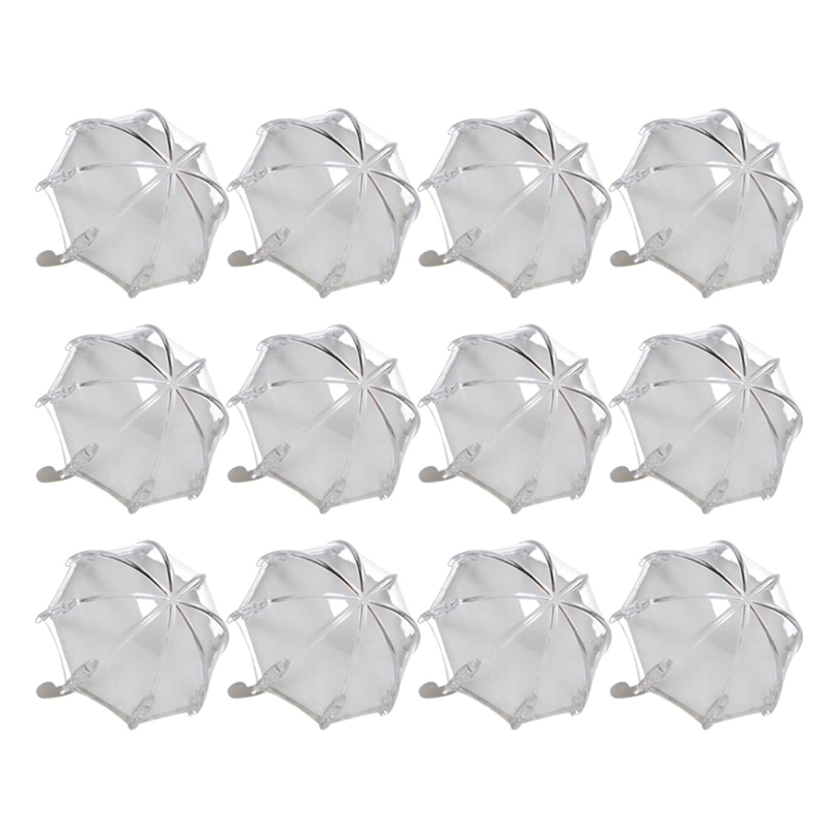 Maxbell 12 Pieces Umbrella Shape Creative Candy Boxes for Halloween Party Favors White
