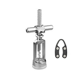Maxbell Spiral Cross Corkscrew Zinc Alloy Silver Cork Remover Manual for Restaurant Style C