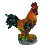 Max Resin Rooster Figurine Garden Yard Ornament Farm Animal Decor Red Brown