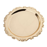 Max Dessert Serving Plate Golden Dish Fruit Display Birthday Party Supplies 25cm