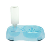 Maxbell Pet Food Water Feeder Pet Automatic Waterer Dog Cat Water Food Bowl Blue L