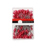 Maxbell 1500x Straight Pins Locating with Box Sewing Pins for Dressmaker DIY Project red
