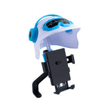 Maxbell Bike Phone Mount Holder with Sun Visor Universal Phone Clip for Bicycle White Rear Mirror