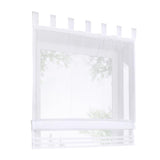 Max Sheer Voile Roman Blinds Curtains for Bedroom Kitchen Balcony White-120×155cm