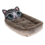 Maxbell New three-dimensional Pet Dog Cat Cotton Mat Kennel  Coffee Cat S