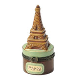 Maxbell Painted Ceramics Trinket Jewelry Box Necklace Storage Girl Gift-Eiffel Tower