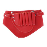 Max PU Salon Hair Cut Scissors Shears Combs Clips Tools Holster Bag Holder Red