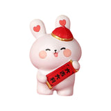 Maxbell Rabbit Statue Resin Bunny Figurine for Shelf Decoration Souvenir Gift StyleA