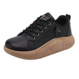 Maxbell Women Casual Sneakers Breathable Running Shoes for Outdoor Trekking Female 38 Black
