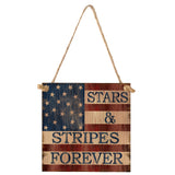 Max Square Wood Hanging Plaque Sign America Independence Day Party Decor Style 2