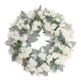 Maxbell Floral Wreath Hanging Ornaments Front Door Wreath for Outdoor Photo Props White