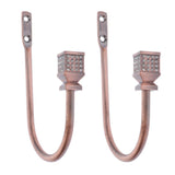 Max 2pcs Zinc Alloy Curtain Drapery Holdbacks Hanger Wall Hooks Copper Color