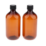 Maxbell Empty Plastic Shampoo Gel Bottles for Liquid Essential Oil Lotion 500ml Tawny