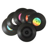 Maxbell Retro Vinyl Coaster Cup Mat Record Pad Insulation Non Slip Drink Holder Set of 6