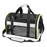 Maxbell Puppy Carrier Cat Carrier Ventilated 17.3x11x11inch Collapsible Practical Black Grey Mixed
