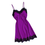 Max Fashion Women Nightgown Sexy Lingerie Sleeveless Lace Sleepwear Robe XXXL