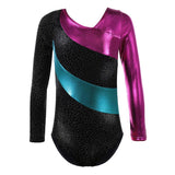 Maxbell Kid Girls Long Sleeve Gymnastic Leotard Ballet Bodysuit Costume Sportswear 5