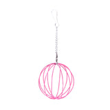 Maxbell Rabbit Hay Feeder Ball Hanging Hay Ball Bunny Treat Ball for Rat Chinchillas Pink