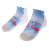 Maxbell Women Girls Cute Cartoon Animal Pattern Socks Cotton Warm Socks Light Blue