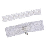 Maxbell Elastic Wedding Bridal Lace Leg Garter with Pendant for Brides Bridesmaid