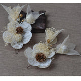 Max 2pcs Floral Flower Headpieces Headwear Wedding Party Hair Accessories