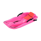 Maxbell Snow Sled Wear Resistant Non Slip Board Sledge for Skating Skiing Winter Normal Pink