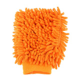 Max Microfiber Car Wash Washing Cleaning Glove Dual Sided Chenille Glove Orange