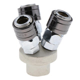 Max Air Compressor Connector Joint Quick Fittings 12mm Diameter for Machinery 3 Way