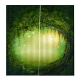 Max Charming Scenery Printed Window Curtains Drapes Fairy Tale World