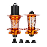 Maxbell Bicycle Front Rear Disc Brake Hubs Aluminium Alloy 32Hole Mountain Bike Hubs Orange HG