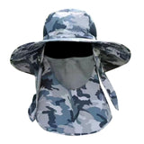 Maxbell Sun Cap with Detachable Neck Flap Cover Beach Backpacking Unisex Fishing Hat Green Multi