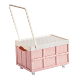 Maxbell Storage Container Clothes Books Folding for Picnic Garden Home pink with wheel