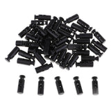 Max 50pcs Plastic Double Hole Toggle Spring Stop for Paracord Shoelace  XS038