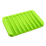 Maxbell Silicone Comb Soap Tray Anti-slip Drain Dishes Rack For Bathroom Green