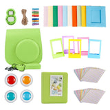 Maxbell For Fujifilm Instax Mini 9 Camera PU Case Filter+Close up Lens Gift Set  lime green