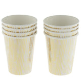 Max 8pcs Paper Disposable Cups Birthday Wedding Party Table Decoration Gold