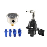Maxbell Adjustable Fuel Pressure Regulator with Gauge High Performance Black