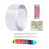 Maxbell Multifunctional Double Sided Tape Funny for Blowing Bubble Toy 2mmx5cmx2m Sequins