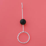 Max Fashion Cigarette Ring Holder with Agate Bead Hands Free Smoking Partner E