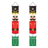 Maxbell Christmas Banner Door Flag Xmas Porch Sign Couplet for Fence Wall New Years Style C