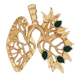 Maxbell Creative Hollow Out Leaf Heart Brooch Pin Gift Fashion for Blouse Hat Women Aureate