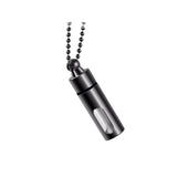 Maxbell Cremation Urn Necklace Keepsake Pendant Container for Private Items Hair Men Black