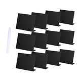 Maxbell 12Pcs Tabletop Message Board Memo Writing Board for Shop Buffet Wedding Black