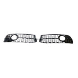 Maxbell 2Pcs Fog Light Cover Grilles for Audi A6 C6 S-Line Facelifted 08-11 Black