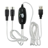 Maxbell 2m USB IN OUT MIDI Interface Cable Converter PC to Music Keyboard Adapter